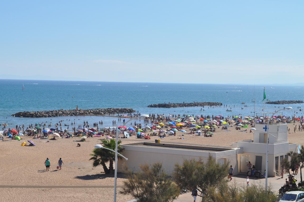 Hotel De La Mer Valras-Plage Bagian luar foto